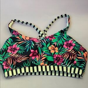 Tropical Floral Bikini Top